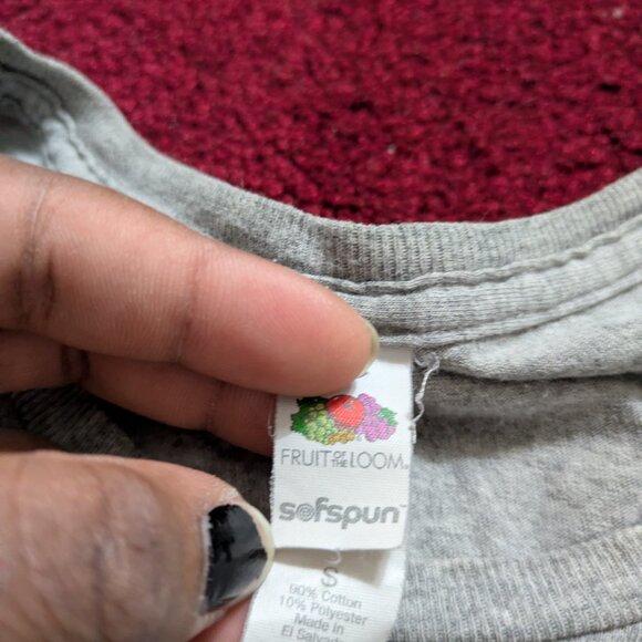 Fruit of the Loom Sofspun Gray Graphic Tee “Walk a Mile in Her Shoes” 2019 Shirt - Picture 4 of 4